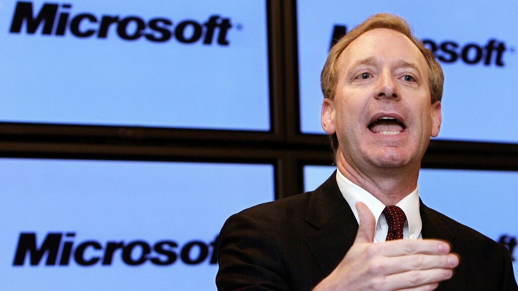 Microsoft’s  Brad Smith: “It’s impossible to uphold the integrity or public confidence in a democracy if people don’t have confidence in the counts of the votes.” Photograph: Reuters