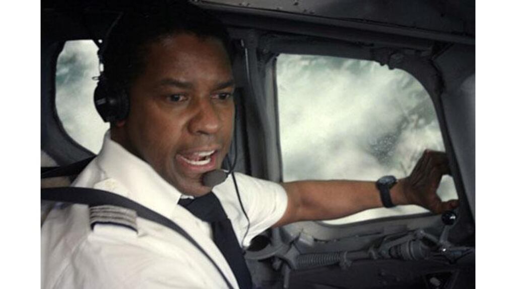Denzel Washington is nominated for his role as an alcoholic pilot in 'Flight'