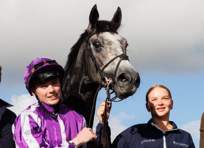 Goffs Million: Jack Cleary and groom Mylana Kuspliak after winning with Dorset.
Photograph: Inpho