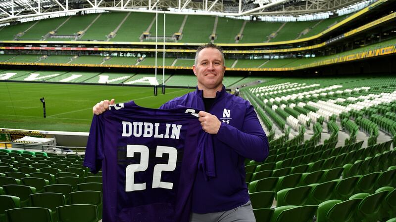 Northwestern Wildcats head coach Pat Fitzgerald: Photograph: Brendan Moran/Sportsfile
