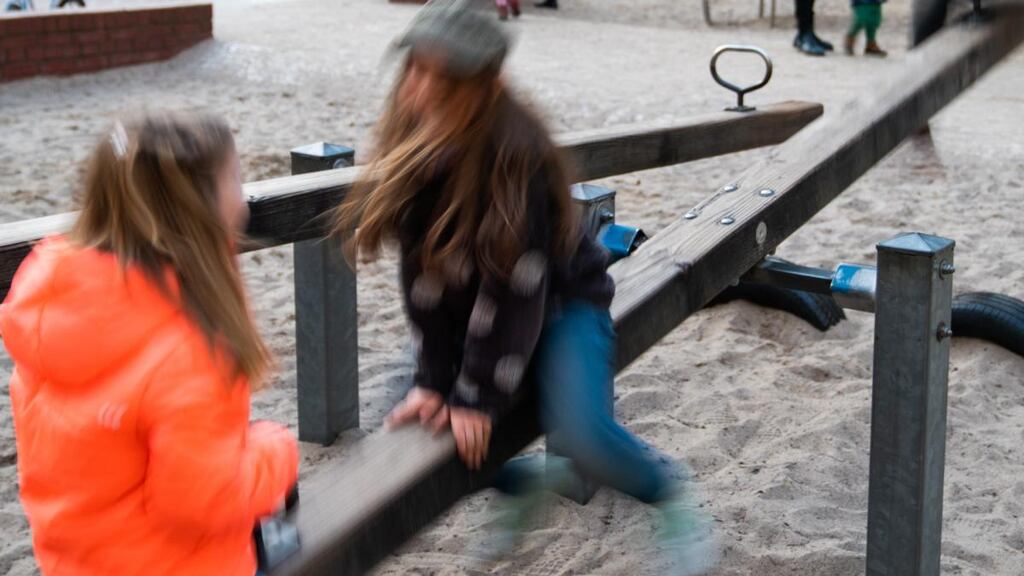 The survey found that 74% of children were spending more time engaged in outdoor play than they were before schools closed. Photograph: Alexander Becher