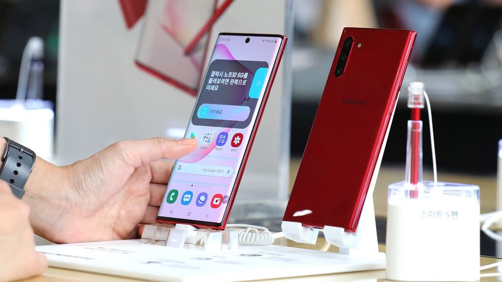 Samsung’s Galaxy Note 10 smartphone: The S Pen is once again the star of the show. Photograph: EPA