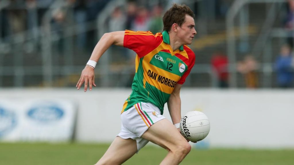 Seán Gannon led Carlow’s second-half revival in the Allianz League Division Four game against Waterford at Fraher Field. Photograph: Lorraine O’Sullivan/Inpho