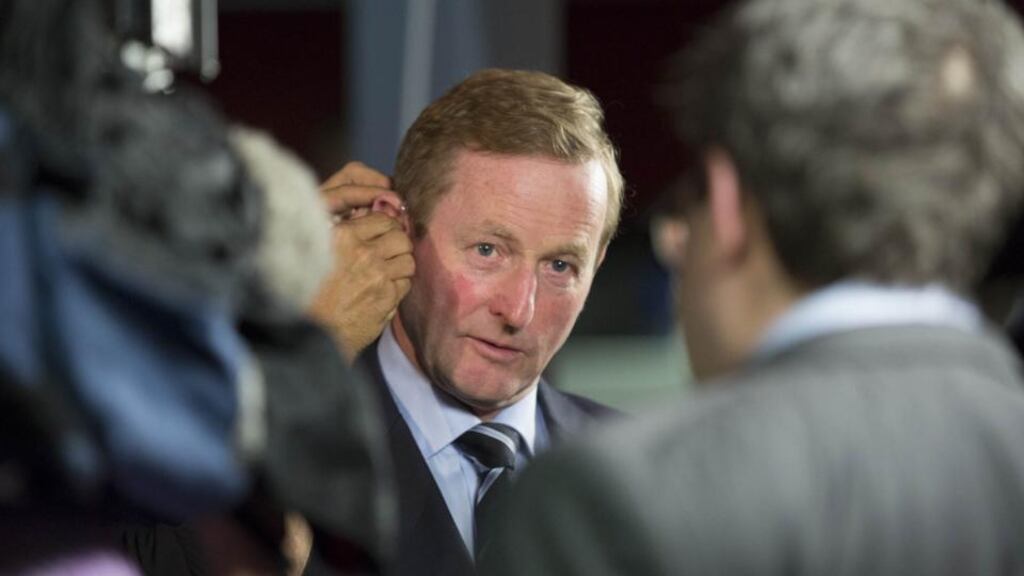 Enda Kenny at a count centre in Castlebar. A man has appeared in court charged with causing criminal damage to a wall outside his constituency office in the town