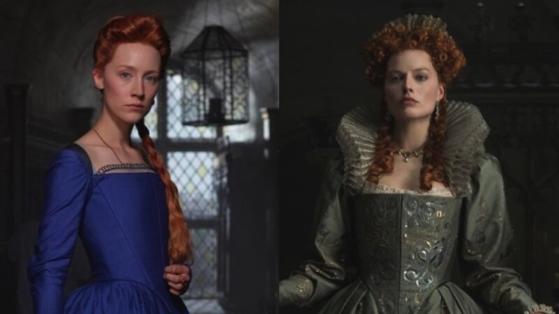 Saoirse Ronan as Mary Queen of Scots and Margot Robbie as Elizabeth I