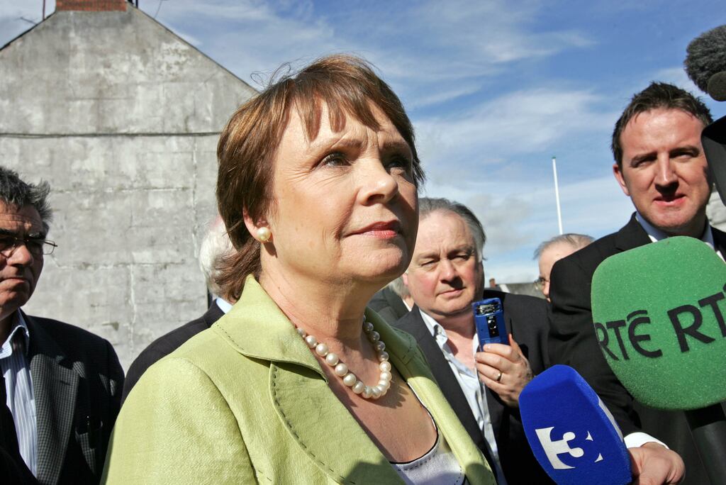 Dana Rosemary Scallon speaking to members of the media in Mullingar, Co Westmeath, in September 2011 having secured her third and fourth nominations and to become a candidate in that year's presidential election today. Photograph: Eric Luke
