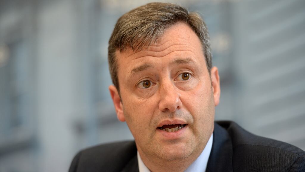 Michael D’Arcy, the Minister of State responsible for the insurance sector, said he went along to a Fine Gael fundraiser attended by lawyers because he felt it was important to engage with the sector. Photograph: Dara Mac Donaill/The Irish Times