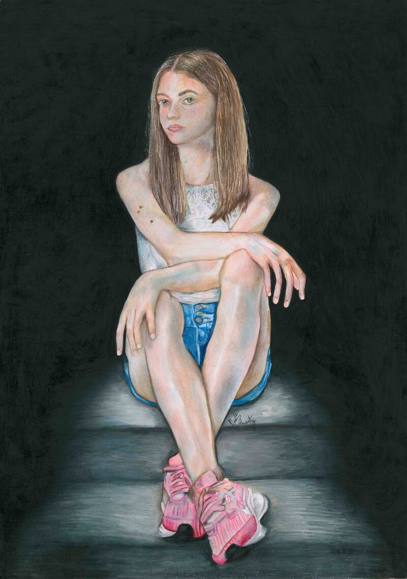 Third prize in category C: Contemplating by Meath student Nicole Doherty (13) Clarke Art Studio, Ratoath, Co Meath.