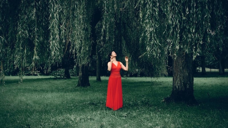 The stunning film projection Epilogue: A Dancer Dies Twice, by Eileen McClory and produced by Maiden Voyage Dance, takes its inspiration from a Martha Graham quote: ‘A dancer dies twice – once when they stop dancing, and this first death is the more painful.’ Photograph: Conan McIvor