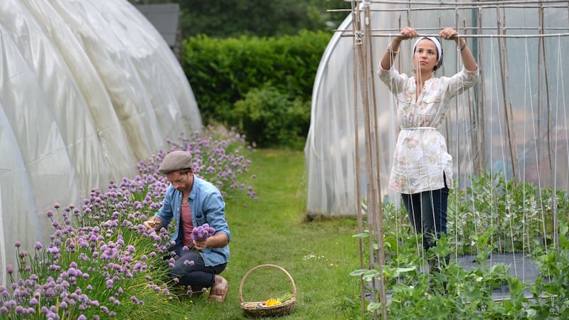 Elmhurst Cottage Farm: Rossa and Nadja Cassidy. Photograph: Dara Mac Dónaill