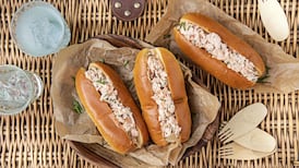 Salmon brioche rolls