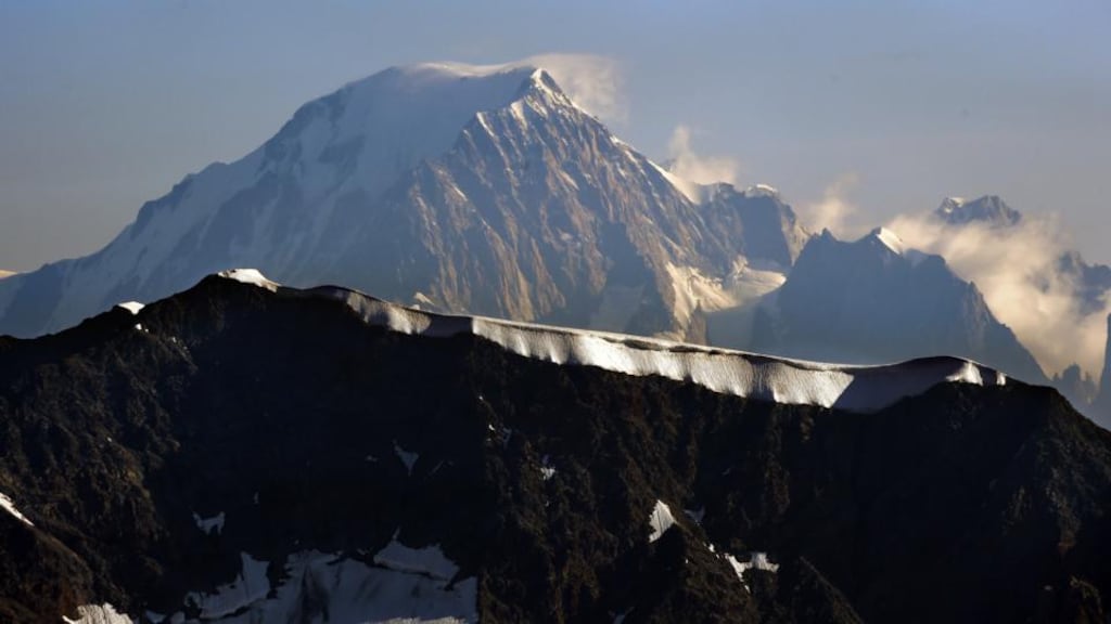 Mont Blanc, the highest mountaing in the Alps: Martijn Seuren planned to climb all the peaks in the range. Photograph: Loic Venance/AFP/Getty Images