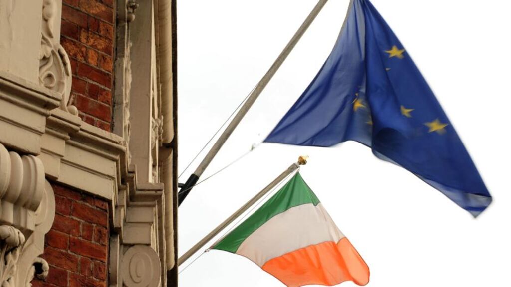 “Not content with denigrating the efforts of the Fianna Fáil-led government to cope with the crisis, the Coalition narrative has cast the troika as an alien force which imposed unnecessary hardship on the people.” Photographer: Aidan Crawley/Bloomberg