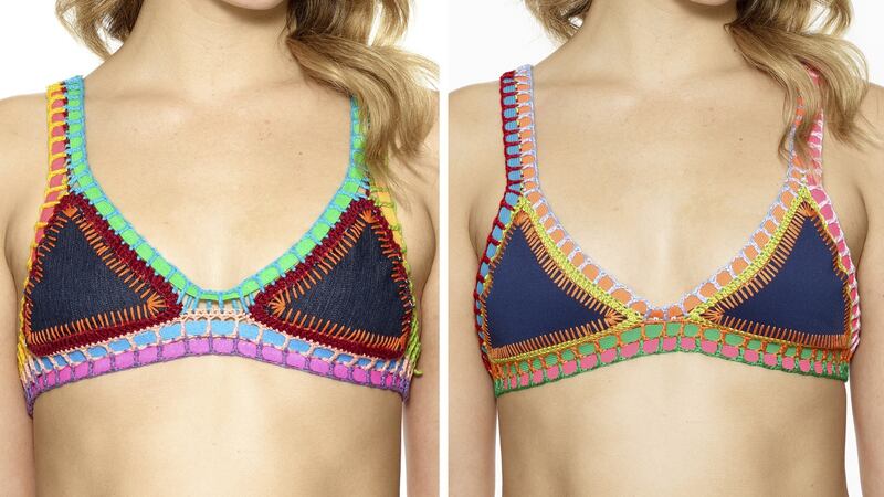 Left: Ferrarini’s bikini. Right: Irgit’s. Photograph: Jens Mortensen/New York Times