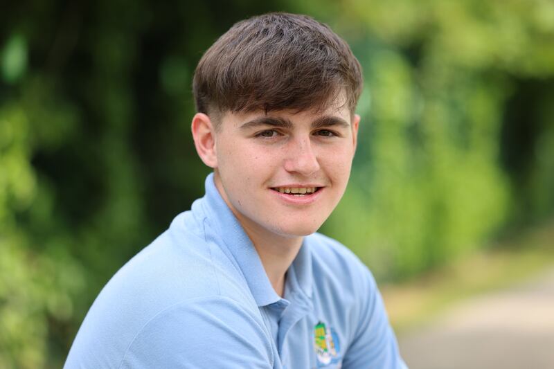 Killian Keegan, a Leaving Cert student at Athlone Community College. Photograph: Dara Mac Dónaill