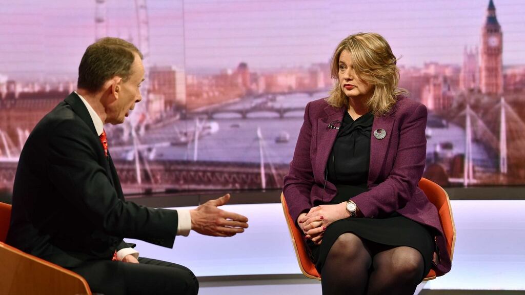 Airbus UK senior vice president Katherine Bennett on the BBC current affairs programme, the Andrew Marr Show. Photograph: Jeff Overs/BBC