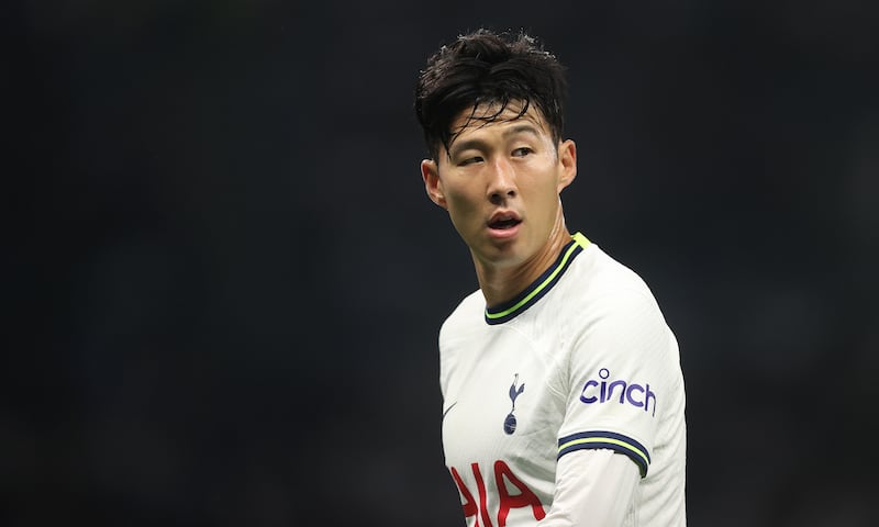 Son Heung-Min: one of the few remaining Spurs players, alongside Eric Dier and Lucas Moura, who played in the Champions League final against Liverpool in 2019. Injury will rule him out of Sunday's league clash between the sides. Photograph: Julian Finney/Getty Images