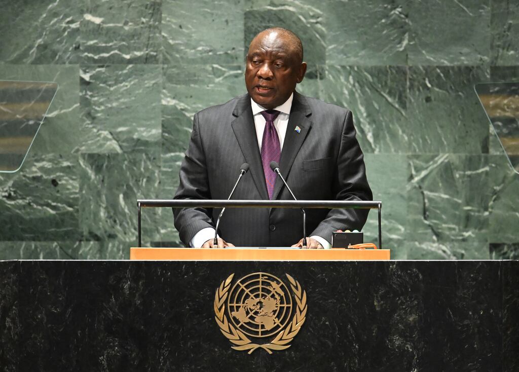 South African president Cyril Ramaphosa: unequivocal about the failings of the world’s global governance structures. Photograph: Timothy A. Clary/AFP via Getty Images