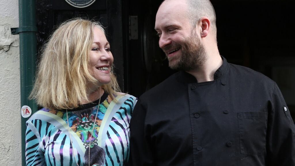 Carole Walsh, who runs the Chameleon Restaurant and her husband Kevin O’Toole.