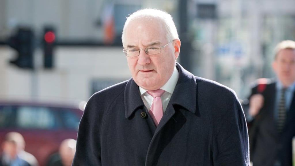 Former Anglo director Willie McAteer has pleaded not guilty to providing unlawful financial assistance to 16 individuals in July 2008 to buy shares in Anglo Irish bank. Photograph: Collins Courts.