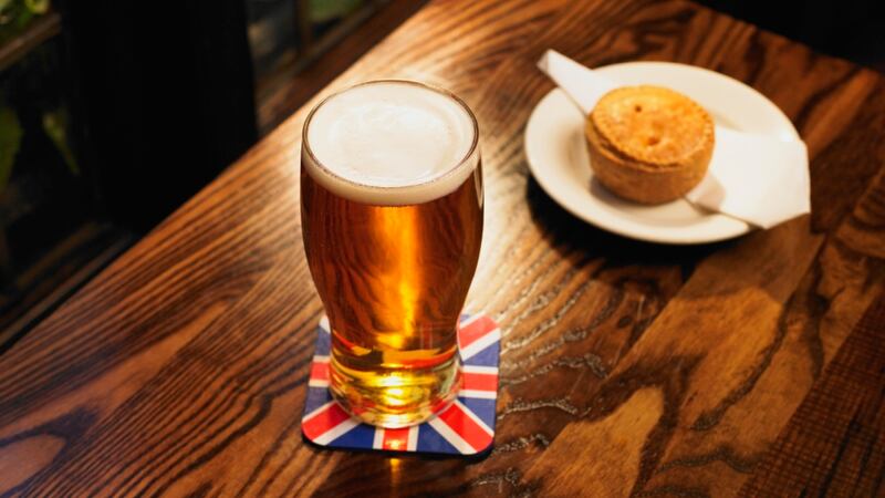 An Albion pie and pint.