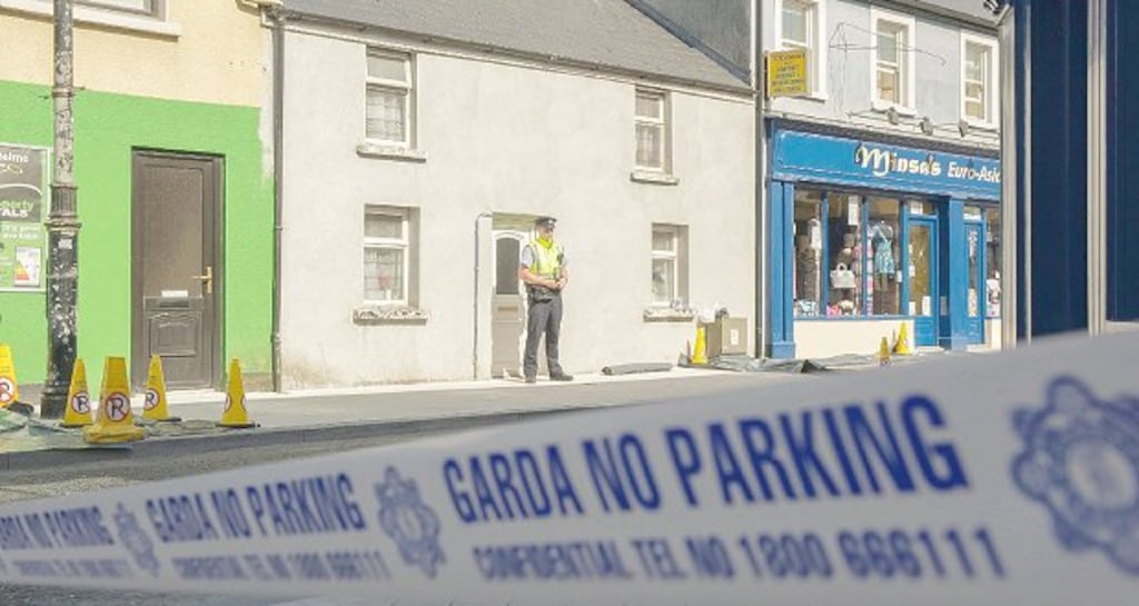 The scene of double killing of two brothers at New Antrim Street, Castlebar, Co Mayo. Photograph: Keith Heneghan/Phocus.