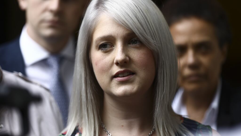 Northern Ireland resident and campaigner Sarah Ewart, who travelled to England for a termination, outside the Supreme Court in London. She has been campaigning for change since her own tragic experience. File photograph: Simon Dawson/Getty Images