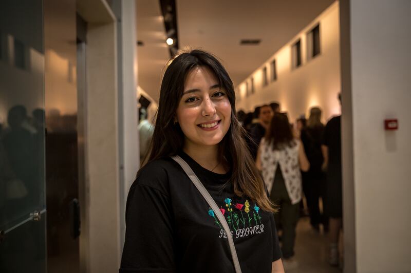Yara Ghanem (23) visited Damascus National Museum for the first time for an exhibit related to detainees and missing people.