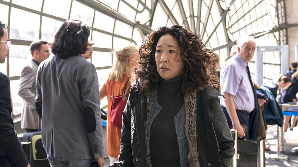 Sandra Oh in series 2, episode 1 of Killing Eve, Wednesday on RTE2