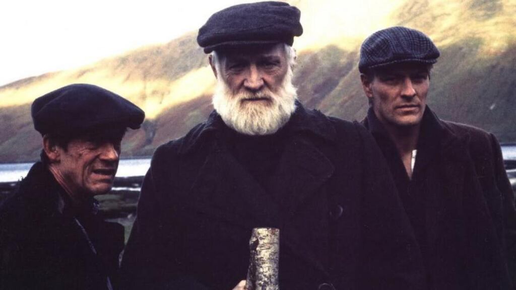 Fatal retaliation: Richard Harris as Bull McCabe, alongside John Hurt and Sean Bean, in Jim Sheridan’s 1990 film of The Field