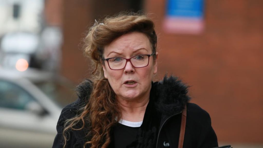 Tina Altman of The Birches, Foxrock, at the Four Courts yesterday. Photograph: Collins