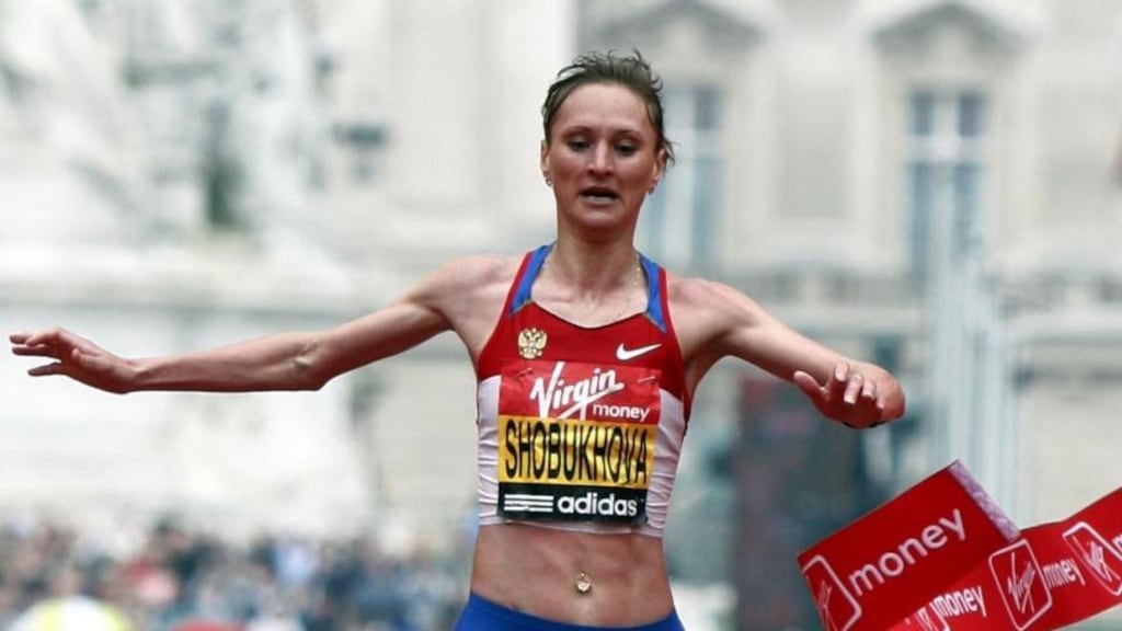 Russia’s Liliya Shobukhova: the former London Marathon winner has been banned for 14 months. Photo: Sean Dempsey/PA
