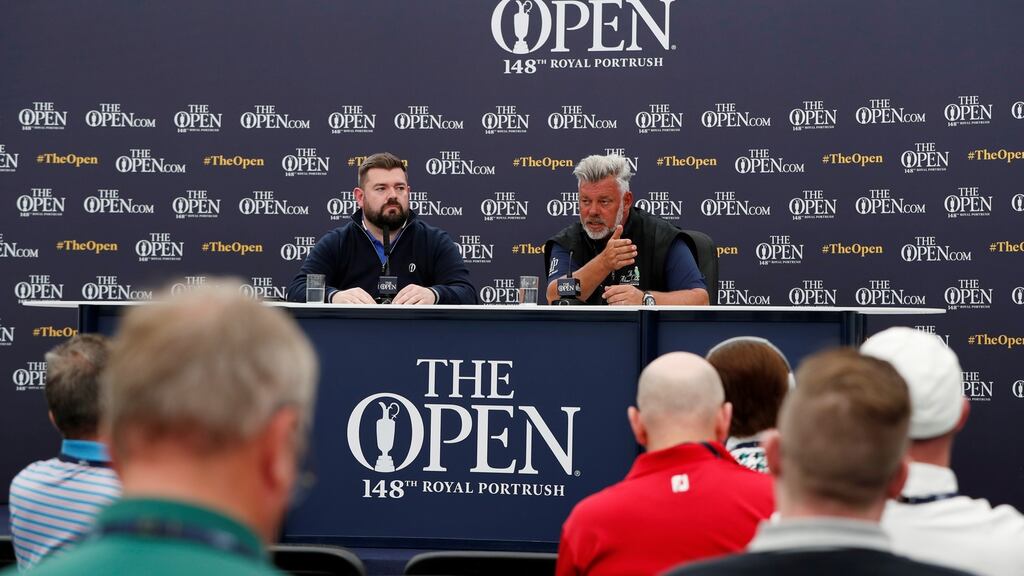 Ireland’s Darren Clarke during a press conference at Portrush. Photograph: Paul Childs/Reuters