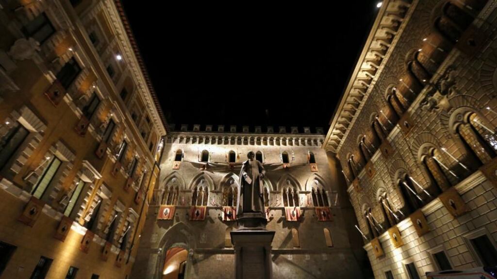 The Monte dei Paschi bank headquarters in Siena. New plan is already known to include a €2.5 billion share sale imposed by Brussels. Photograph: Reuters/Stefano Rellandini