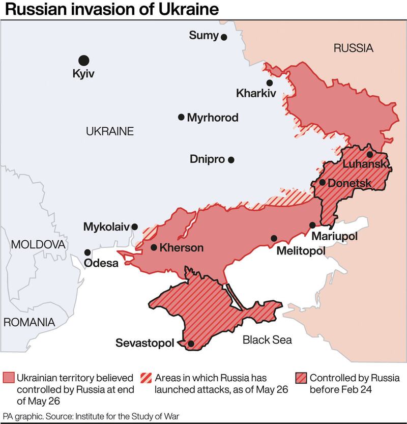 If Sievierodonetsk falls, neighbouring Lysychansk would be the last city that Russia needs to capture to have full control of Luhansk province
