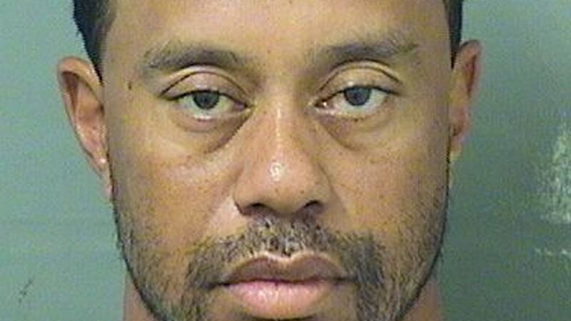 Tiger Eldrick Woods appears in a booking photo released by Palm Beach County Sheriff’s Office in Palm Beach, Florida. Photograph: Reuters