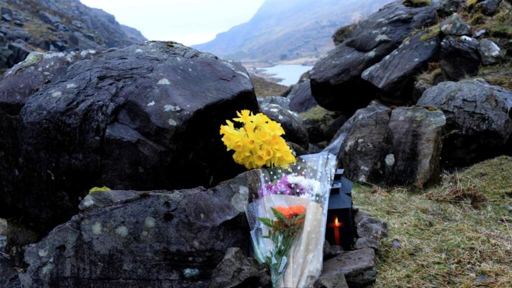 The scene of the pony and trap  accident at the Gap of Dunloe, Kerry,  where two tourists  lost their lives. Photograph:  Sally MacMonagle