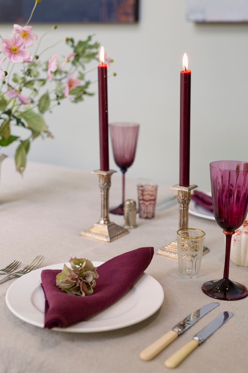 Modern and classic: Irish linen napkins, Stable of Ireland, €20 each