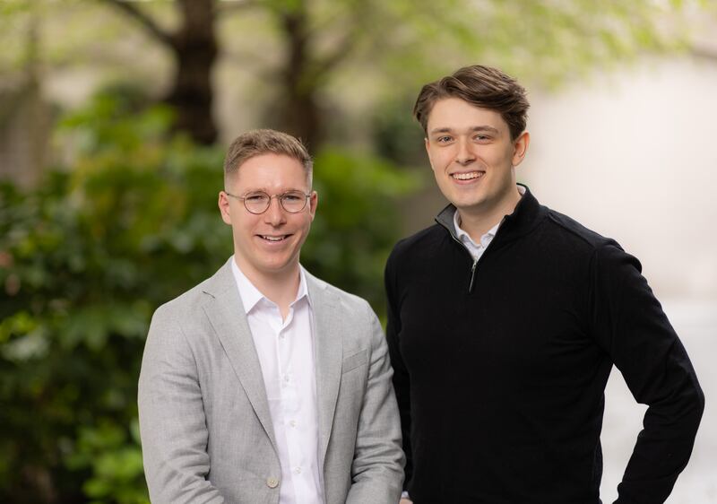 Kasper Weber Anderson and Liam McMahon of Beyond Creative, business feature, EY Entrepreneur of the Year 2024. Photograph: Naoise Culhane
