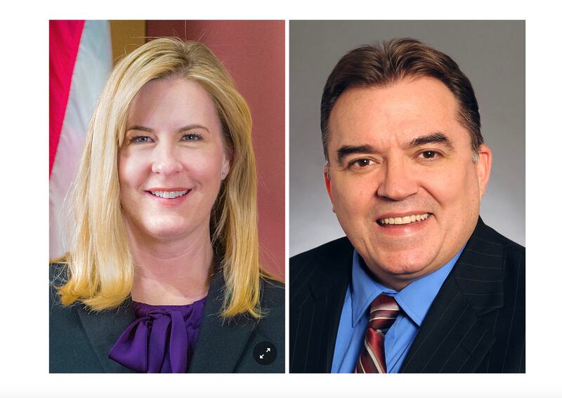 Minnesota state representative Melissa Hortman and state senator John A Hoffman. Photograph: Minnesota House/New York Times