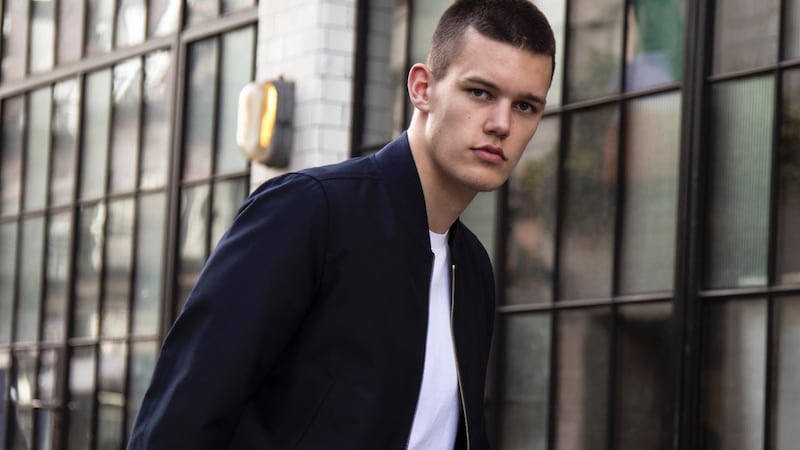 Charlie Clinch: jacket (€1440), T-shirt (€380), pants (€1,150) all Thom Browne.