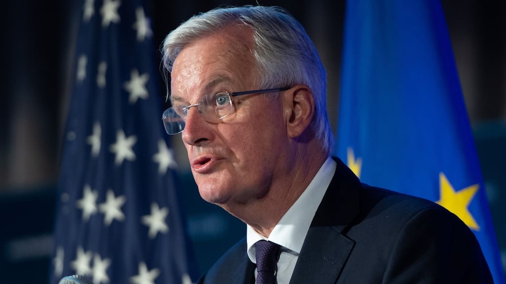 EU chief Brexit negotiator Michel Barnier said the EU had offered the UK an “ambitious” free trade agreement and co-operation on a wide range of issues, including a “strong security partnership”. Photograph: Saul Loeb/AFP/Getty Images