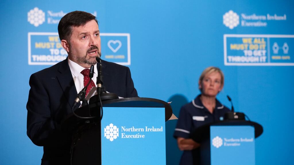 Health minister Robin Swann said tackling coronavirus necessitated a ‘virtual lockdown’ of normal health and social care services. File image: Kelvin Boyes/Press Eye/PA Wire
