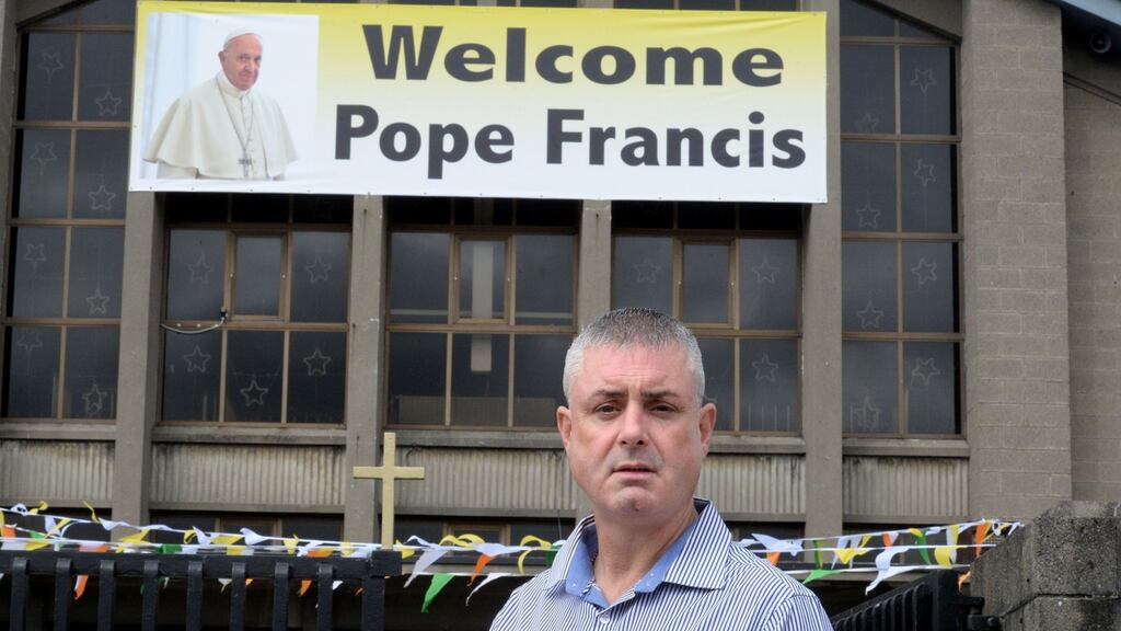 Darren McGavin at the Church of Our Lady of the Assumption in Ballyfermot. Photograph: Cyril Byrne / THE IRISH TIMES