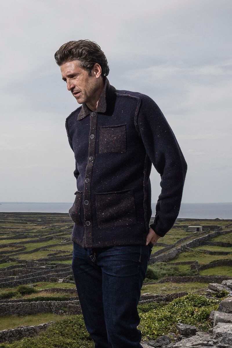 Actor Patrick Dempsey wears the reverse carpenter’s jacket