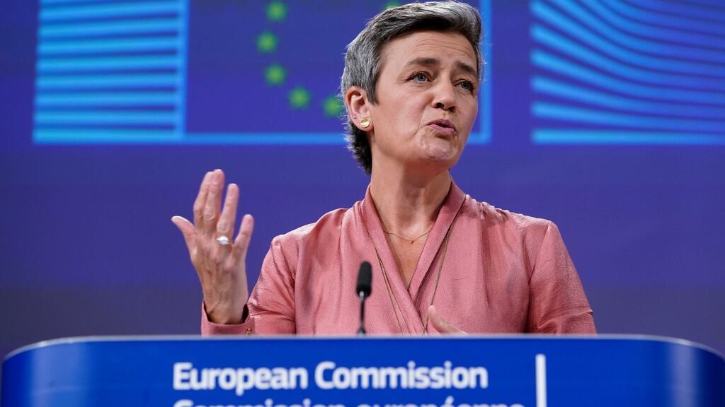 Competition commissioner Margrethe Vestager. The European Commission looked at the way Apple set up its business in Europe and specifically at how profits earned all over Europe were allocated to the ‘head offices’ of two companies. Photograph: Kenzo Tribouillard/EPA