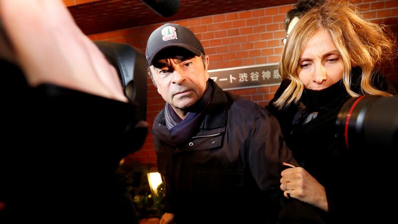 Until his arrest in Tokyo in November on charges of financial misconduct, Carlos Ghosn, as chairman of Nissan and chief executive of Renault, had pressed for their alliance to be made “irreversible”. He is pictured here with his wife, Carole Ghosn. Photograph: Reuters