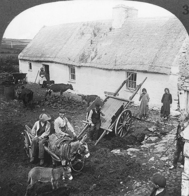 Vanished way of life: farmers in Co Kerry in the early 1900s. Photograph: Keystone-France via Getty