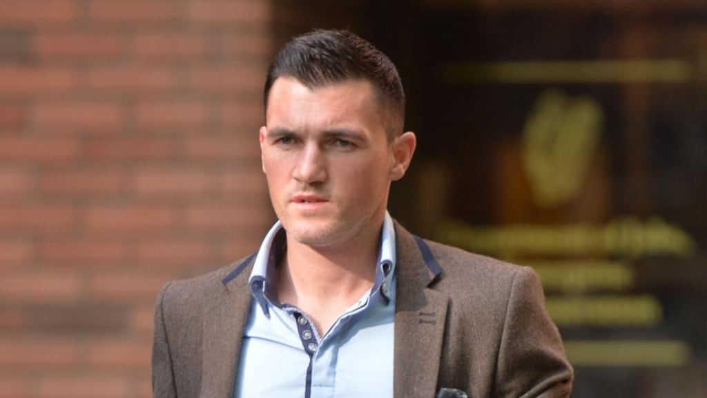 Former intercounty footballer John Murtagh leaving the Employment Appeals Tribunal after taking a case against Parnells GAA: he said he  “saw red” when confronting club volunteer Greg Maxwell in the bar on that occasion and an altercation ensued. Photograph: Alan Betson