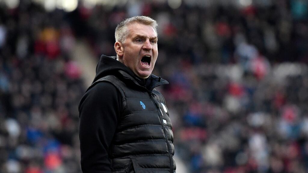 Dean Smith’s Aston Villa chalked up a club record 10th-straight victory against Millwall. Photograph: George Wood/Getty